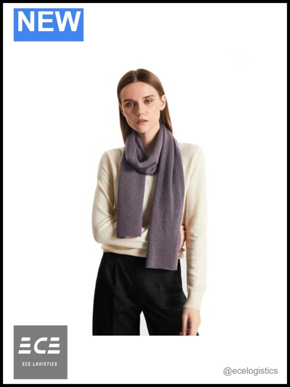 100% Cashmere Knitted Scarf Shawl Warm Soft Fall Winter Women